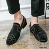 Gentleman Grande-Bretagne Chic Pointu Strass Appartements Oxford Chaussures Hommes Casual Mocassins Robe Formelle Chaussures Sapatos Tenis Masculino