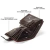 Wallet Male Genuine Leather Business RFID Anti Theft Vertical Men Coin Purse High Quality