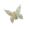 Butterfly Model Haarklemmen voor Vrouwen Scrunchies Paardenstaart Waskleding Klauw Clips Azijnzuurlegering Dierlijke haarspelden Haaraccessoires Koffie Wit