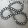 Gargantilla con collar de perlas grises del Mar del Sur de 9-10 mm, cierre de plata 925 de 18 pulgadas