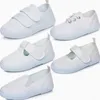 Sneakers bianche Scarpe di tela per ragazze Ragazzi Bambini Scuola Studente Danza ginnastica Scarpe casual Scarpe sportive bianche unisex 210308