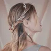 Boho Gold Floral Bridal Hair Vine Women Headband Pearls Jewelry Handmade Leaf Wedding Headpiece Accesories X0726