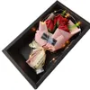 Simulation Soap Bouquet Box Rose Flower with LED Light Wedding Decoration Souvenir Valentine's Day Gift for Girlfriend LLD12246