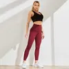 Legging de mujer para Fitness Leggings de cintura alta Push Up Sports Sexy Slim Black Pants Workout Gym Clothing 210925