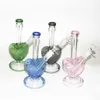 Unique Glass Bong Clear Water Pipe Recycler Dab Rig comb and Inline Perc Oil Rigs 14.5mm Joint Bongs Water Pipes Percolator