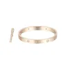 2021 Love Bracelet Bangles Women Men 4CZ Titanium Steel Screwdriver Bracelets Gold Silver Rose Nail Bracelet Joias com saco de veludo tamanho 16-22cm