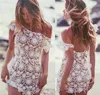 Damskie stroje kąpielowe Moda Koronki Sheer Bikini Cover-Ups Swimsuit Garnitur Kąpielowy Summer Beach Sukienka Sundress