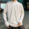 秋冬スーパーハイネック長袖Tシャツメンズルースラウンドネックボトム210623