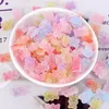 30 pcs gummy beads beads componentes cabochon simulação açúcar geléia ursos filhote encantos flatback glitter resina artesanato para diy jóias fazendo