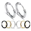 Gold Silver Black Hypoallergenic Titanium Steel Men Women Hoop Earrings Huggie Hoop Cartilage Piercing 3 Colors