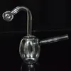 Dimensioni della mano DAB Rigs Mini Bruciatore di olio Bruciatore di olio Borsbller Tubi di acqua di vetro Viaggi Bongs 4.7 pollici Pan entrati ad olio Beaker con foro di carboidrati detabili