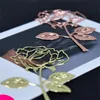 2 kleuren metalen bladwijzer Hollow Exquisite Rose Bookmark Simple Elegant Page Markers Geassorteerde boekmarkeringen My-Inf 0641 766 K2