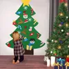 DIY Felt Christmas Tree Decorations Kids Gifts Xmas Door Wall Hanging Ornament Artificial Home Wedding Party Favors 211018