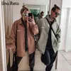 UNA RETA Kurtka baseballowa Mężczyźni Single-Breasted Hip Hop Kurtka Płaszcz Streetwear Casual Plus Size'a Spring 211217