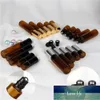 50PCS 1/2/3/5 / 10 ml Amber Glass Essential Olja Parfym Roller Boll Flaskrulle på flaskor Travel Cosmetic Aromatherapy Containers