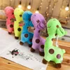 Cartoon giraffe plush toy doll crystal super soft short plushs color polka dot deer dolls children's day birthday gift