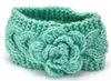 Meninas crianças inverno grande lã crochê headbands flores para criança estilo europeu aquecedores de orelha crianças trançado headbows bebê beanies9767640