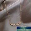 Vintage semplice imitazione perla catena d'oro collana donna moda nuovo catena clavicola catena femminile gioielli accessori anniversario regali prezzo di fabbrica design esperto