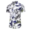 5xl 6xl 7xl夏のファッションメンズハワイアンシャツ半袖レギュラーフィットフローラルシャツトップブラウス男性プラスサイズ210528