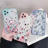 Painted Phone Cases For iPhone 13 12 11 Pro Max XR XS 8 Plus Flower Hard Shockproof Cover