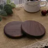 Wooden Coaster Round Square Natural Beech Wood Black Walnut Cup Mat Coffee Caps Coaster Bowl Plates Table Ware Insulation Tools DH9586