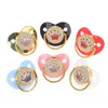 Pacifiers Pacifier Baby Dummy Infant Lollipop Chupeta Crown Rhinestones Bling Gold3423976