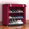 Armoire de rangement pour chaussures antipoussière s Étagère Rack Organisateur Tissu non tissé Grand Moyen Petit Racks Accueil Chambre Y200527