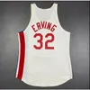 SJZL RARE Basketball Jersey Män Ungdomskvinnor Vintage Julius Erving Dr J Mitchell Ness 75 76 High School Lincoln Storlek S-5XL Anpassat något namn eller nummer