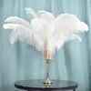 100Pcs/lot Party Decor Natural White Ostrich Feathers 20-25cm Colorful Feather Decoration Wedding Plumage Decorative Celebration