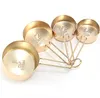 Measuring Tools Copper Stainless Steel Measurings Cups 4 Pieces Set Kitchen Tool Making Cakes and Baking Gauges SN2897