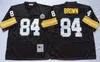 Chen37 NCAA Football 84 Antonio Brown 7 Ben Roethlisberger 43 Troy Polamalu Jerseys 83 Heath Miller 86 Hines Ward 32 Franco Harris preto branco