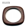 Yuluch Frauen Elegante Natürliche Holz Platz Diy Armband Mädchen Kunst Einfache Casual Schmuck Damen Geometrische Zubehör Holz Bracele Q0719