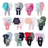 Val Born Baby Baby Jongen Meisje Kleding Set 3 stks Pak Tops + Bodysuit + Broek Cartoon Unicorn Letter Print Baby Kleding 210816