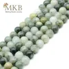 Andra naturliga grönt gräs agater sten runda pärlor för smycken tillverkning 4 6 8 10mm GEM DIY armband halsband grossist wynn22