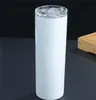 100pcs 20oz Sublimation straight tapered Skinny Tumblers Blank white Slim Stainless steel Cups 20 oz vacuum insulated double walled mugs