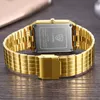 Wristwatches Watches Men Women Gold Watch 2021 Top Bracelet Square Wrist Golden Wristwatch Relogio Masculino