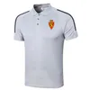 2021 Real Zaragoza Polo Shirt Fotbollsträning Polos Sport Tröjor Vuxen Fotboll Kortärmad Polos Sommar T-shirt Kläder Mäns Polos