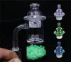 10mm 14mm 18mm male female 25mm XL Beveled Edge Quartz Banger nail with colorful Cyclone Carb Cap & terp pearls for water dab oil rig bong
