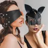 NXY SM Bondage Seksspeeltjes Voor Vrouw Erotische Masker BDSM PU Lederen Cat Halloween Party Sexy Kostuum Slaaf Dames Cosplay Games1227