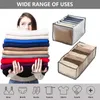 Vêtements garde-robe rangement placard organisateur boîte pliable sous-vêtements organisateurs diviseurs tiroir chaussettes 7 grilles pour vêtements