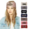 Hårklämmor Barrettes Kvinnor Paljett Stickat Hårband Flower Rhinestone Pärled Ear Warmer Wide Head Wrap4486721