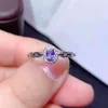 Natural Tanzanite Ring S925 Sterling Silverbirthstone in Dectorreal Woman Blue Gem Jewelry4287695