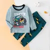 Tuonxye kinderen cool graafmachine pyjama's jongen truck print pyjama set kinderen pijama katoen kind thuis dragen meisjes nachtkleding kleding 210908