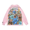 NBPM Kvinnors Kläder Grafisk Tee Söt BomullT-tröja Koreanska Mode Toppar Rosa Kvinna T-Shirts Chic Bomull Tryckt Top Girl 210529