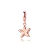 Sparkling Starfish Dangle Charm Silver Kralen Voor Sieraden Maken Passar 925 Silver Original Charms Armband för kvinna DIY Q0531