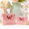 50 stks 3D-stereoscopische bloemen en vlinders bruiloft gunsten gift tas voor gasten Baby shower Candy box verjaardag partij snoep tas 210724