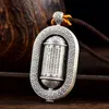 Correntes Coração Sutra Shurangama Mantra Pingente de Segurança e Saúde Amuleto Colar de Jóias Mulheres Acessórios