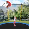 12ft trampolin för barn med säkerhetshölje nät, basketbåge och stege, enkel montering runda utomhus rekreationsvagnar