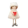 Julgran Hängande Ornament Plush Angel Doll Pendant Holiday Elves Dekorationer Alla hjärtans daggåva Partihandel