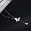 Pendentif Colliers Dames Titane Acier Collier Papillon Shell Mode Bijoux Coréens À La Main Anniversaire Cadeau De Mariage Filles